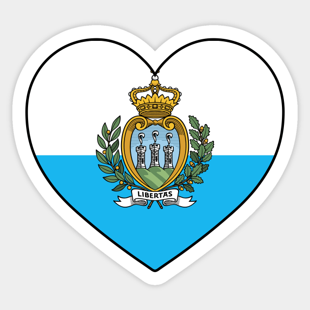 Heart - San Marino Sticker by Tridaak